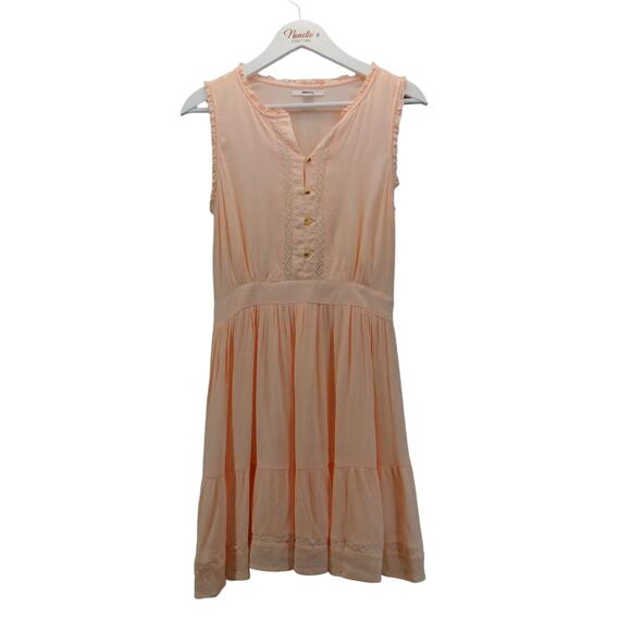 O'Neil Womens Soft Peach Solid Sleeveless Mini Dress Size M - New - Picture 2 of 11